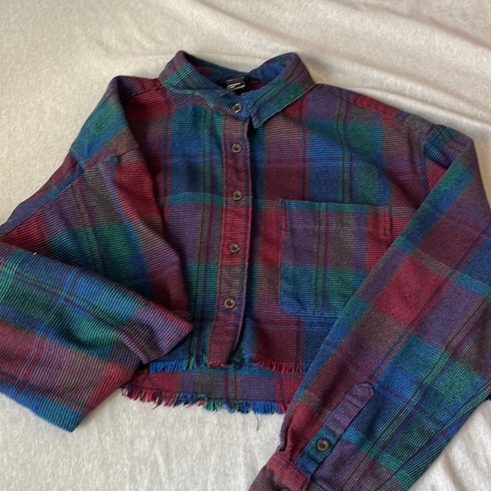 cropped flannel